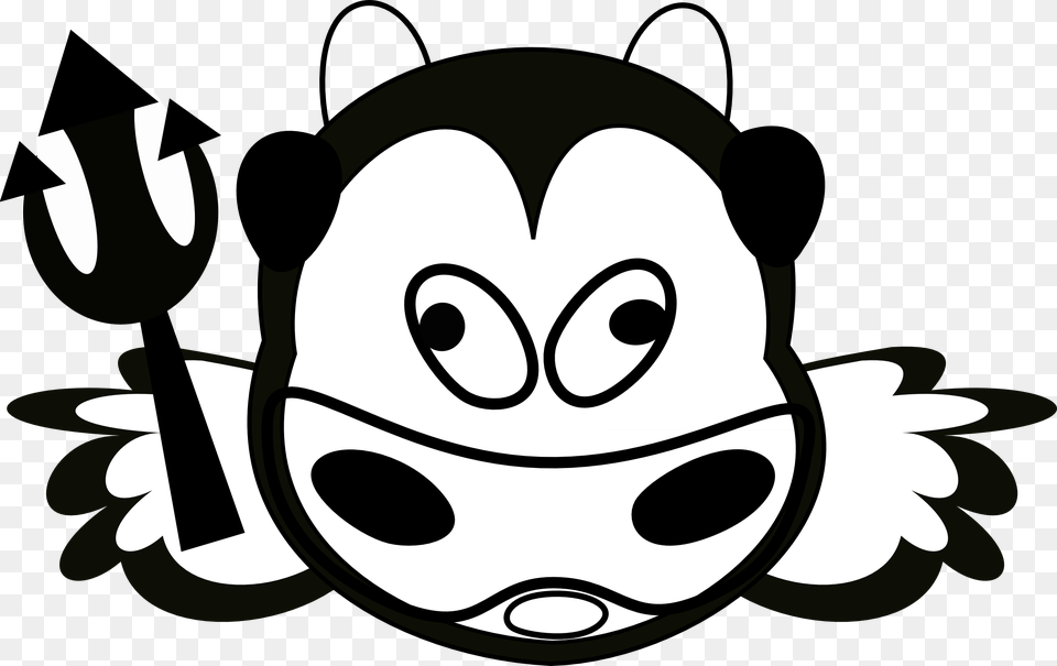 Evil Cow Clip Art Download Postage Stamp Clip Art, Stencil, Cutlery, E-scooter, Transportation Free Png