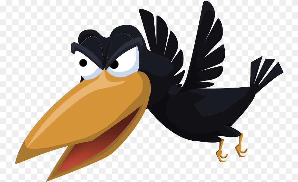 Evil Crow Crow Images Animation, Animal, Beak, Bird, Fish Png