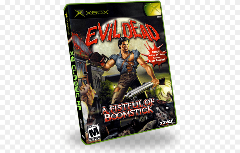 Evil Dead A Fistful Of Boomstick Evil Dead A Fistful Of Boomstick Xbox Game, Book, Publication, Adult, Male Png Image