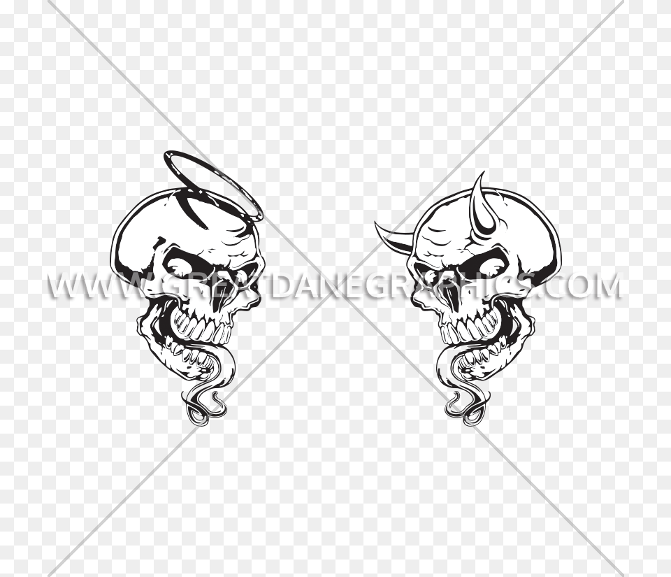 Evil Drawing Biker Cartoon, Accessories, Earring, Jewelry, Baby Free Png Download