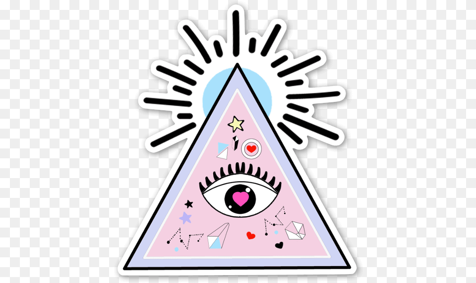 Evil Eye Magic Sticker Evil Eye Sticker, Triangle Png Image