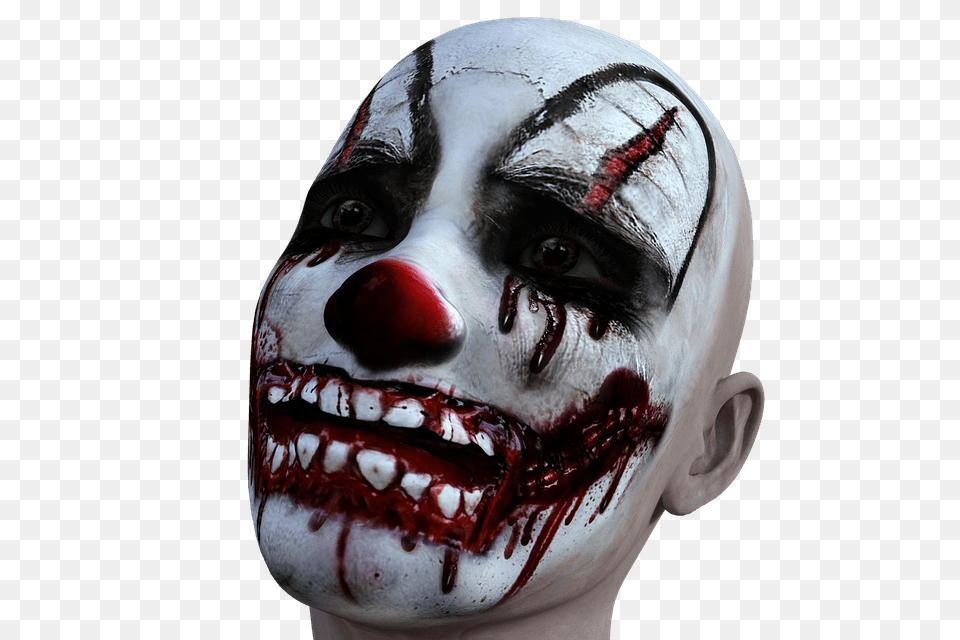 Evil Face Halloween, Performer, Clown, Person, Head Free Png