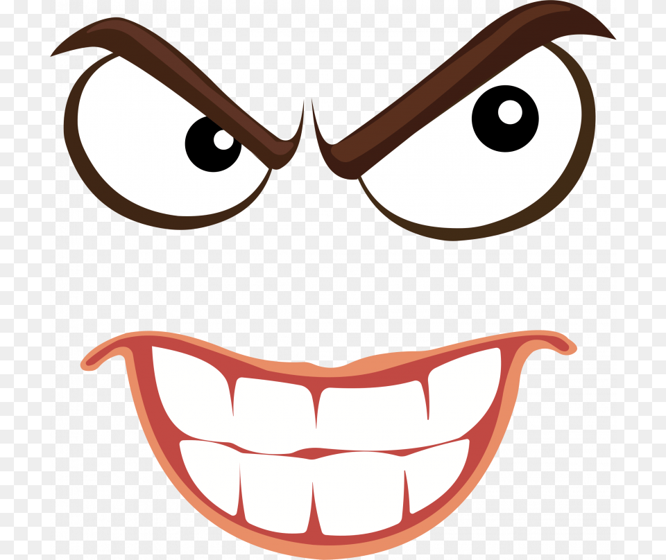 Evil Face Transparent Cartoons Cartoon Face Transparent Background, Body Part, Mouth, Person, Teeth Png Image