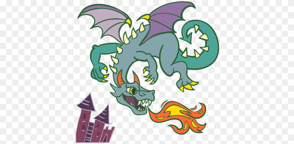 Evil Green Dragon Flying Fire Transparent U0026 Svg Vector Dragon Volador Dibujo, Person Free Png Download