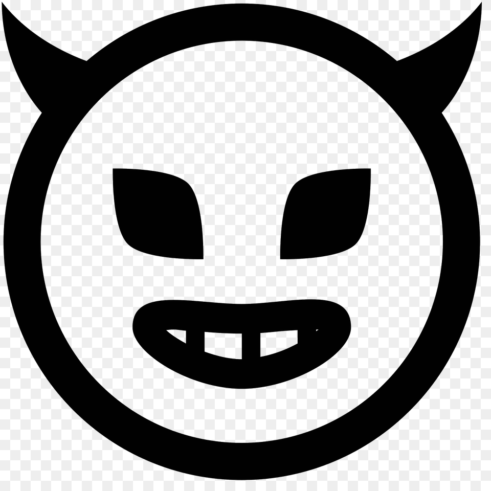 Evil Icon, Gray Png Image