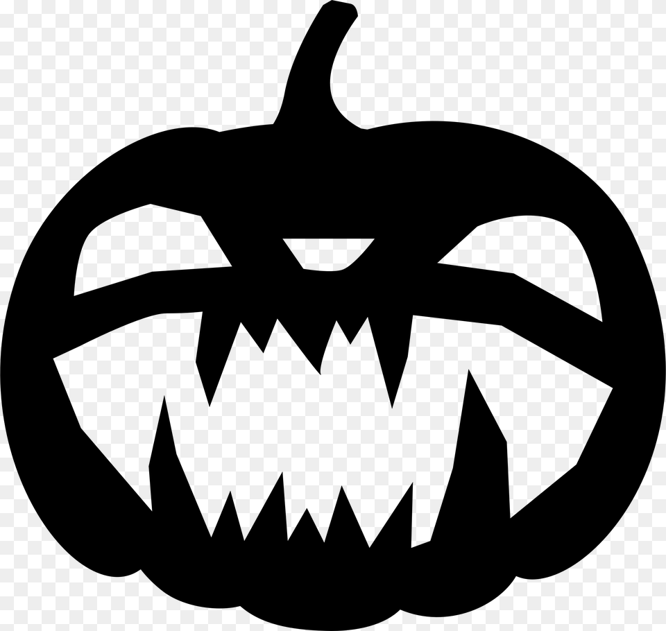 Evil Jack O Lantern Silhouette Jack O Lantern, Gray Free Transparent Png