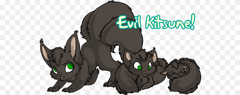 Evil Kitsune Cartoon, Animal, Cat, Mammal, Pet Free Png Download