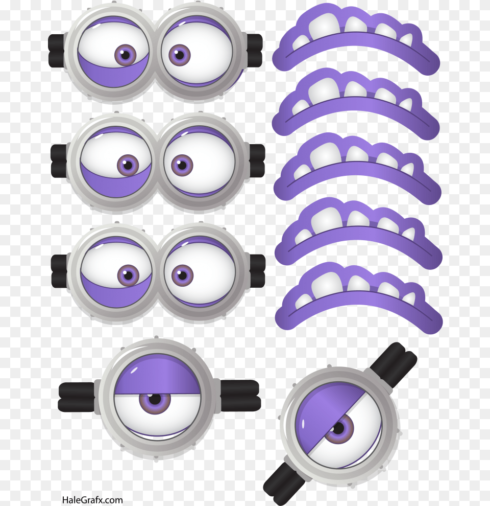 Evil Minion Purple Minion Eyes Printable, Machine, Spoke, Coil, Rotor Free Transparent Png