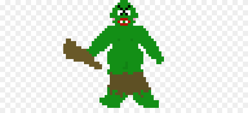 Evil Ogre Pixel Art Maker, Green, Elf, Qr Code Png Image