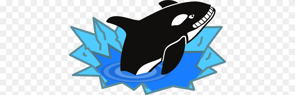 Evil Orca Cartoon Looking And Smiling With Teeth Clipart, Animal, Mammal, Sea Life, Fish Png