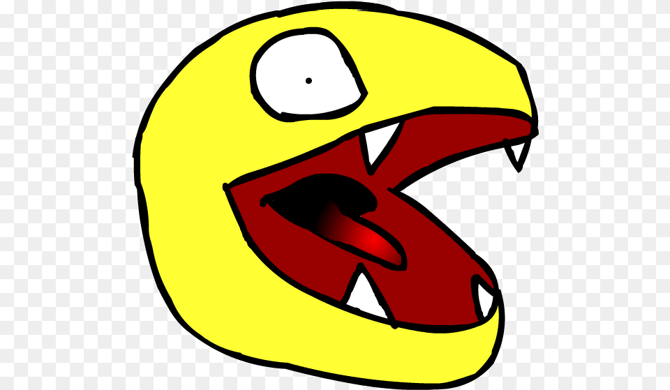 Evil Pacman By Chezgamer1908 Happy, Crash Helmet, Helmet, Clothing, Hardhat Free Transparent Png