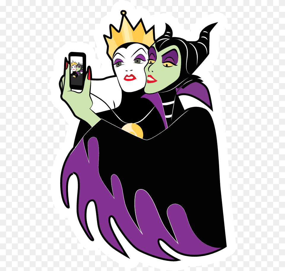 Evil Queen And Maleficent Selfie Maleficent And Evil Queen Selfie, Book, Person, Publication, Comics Png Image