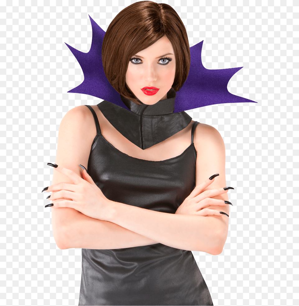 Evil Queen Collar Large Den Onde Dronningens Krage Adult Halloween, Person, Formal Wear, Female, Woman Free Png Download