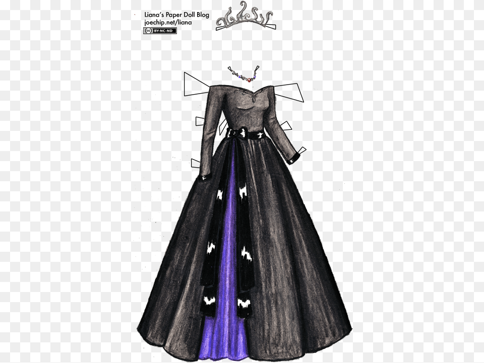 Evil Queen Costume Paper Doll Dress Gown, Fashion, Clothing, Formal Wear, Evening Dress Png Image
