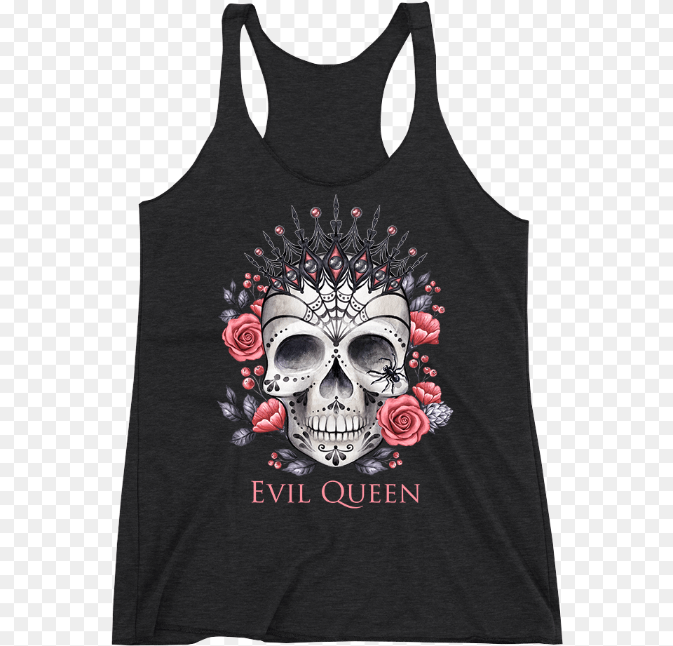 Evil Queen Womenu0027s Racerback Tank Alex Zedra, Clothing, Tank Top, Flower, Plant Png