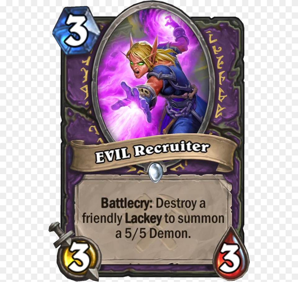 Evil Recruiter Hearthstone, Book, Comics, Publication, Baby Free Png