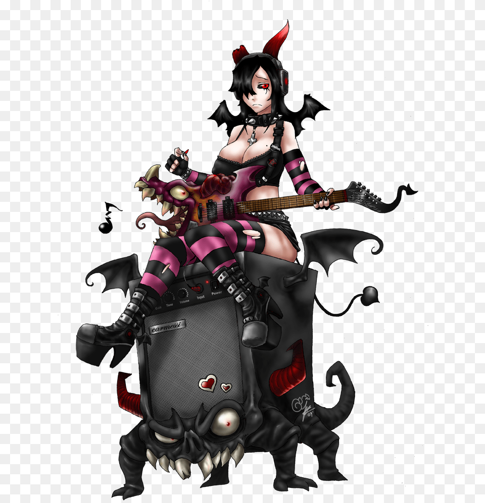 Evil Rocker Rocker Girl Hentai, Clothing, Costume, Person, Book Free Png