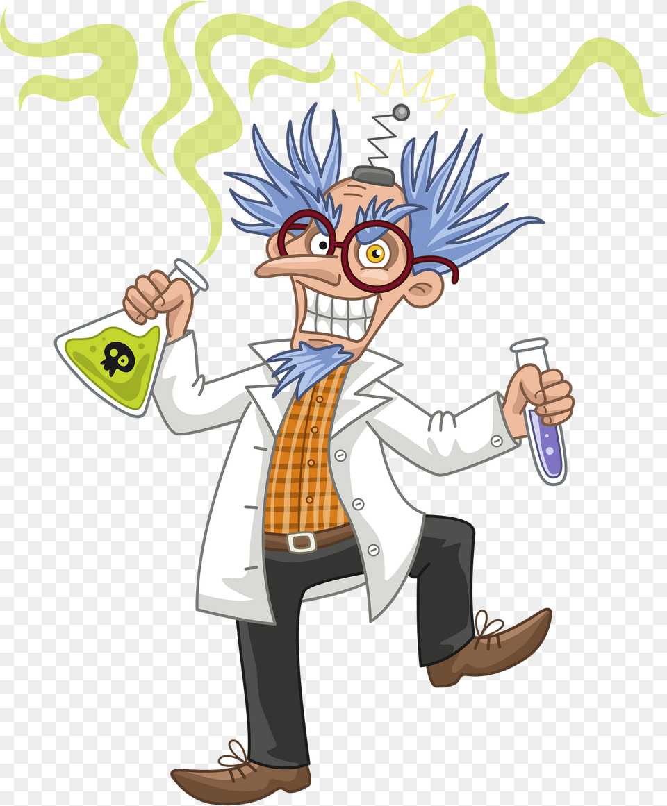 Evil Scientist Clipart, Book, Clothing, Coat, Comics Free Transparent Png