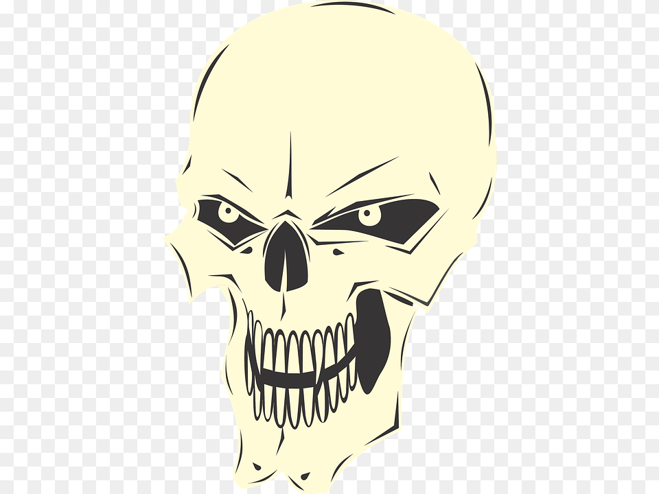 Evil Skull Bespoke Horror Bones Skeleton Horror Bones, Baby, Person, Head, Face Free Png