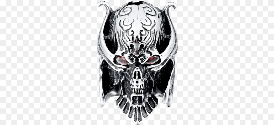 Evil Skull Ring Cool Big Punk Stainless Steel Men39s Unique War Skull, Accessories, Ornament, Art, Person Png Image