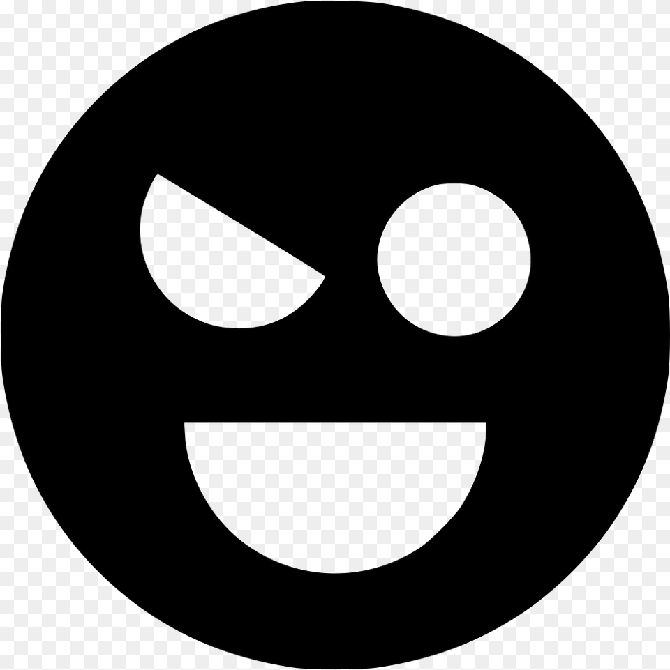 Evil Smile S Smiley Black And White Icon, Symbol, Astronomy, Moon, Nature Png Image
