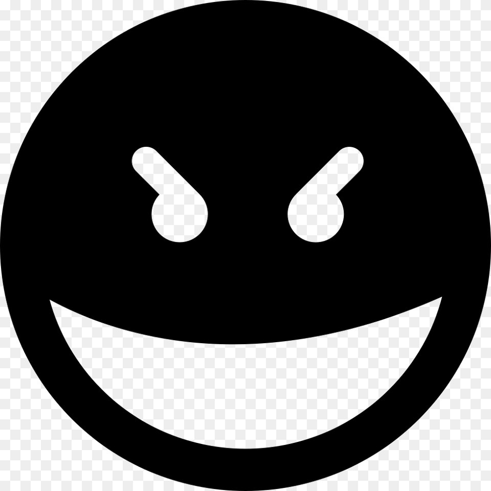 Evil Smile Square Emoticon Face Evil Smile Icon, Stencil, Sphere, Symbol Free Transparent Png