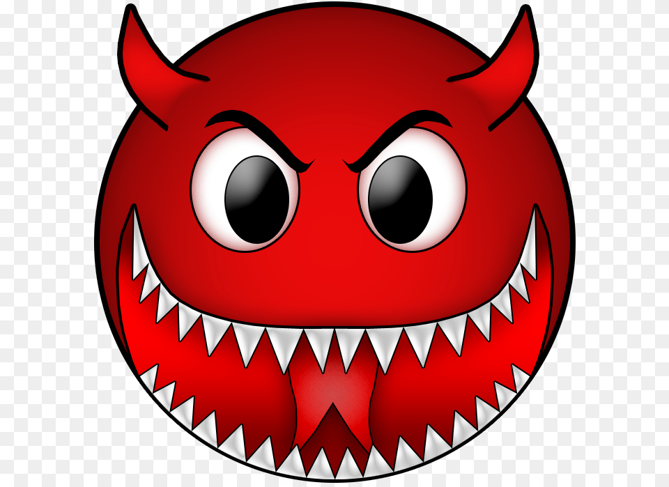 Evil Smile Background Red Emoji Devil Face, Animal, Fish, Sea Life, Shark Free Transparent Png