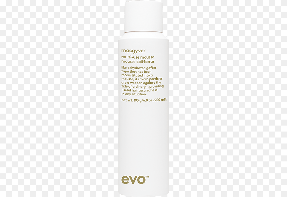 Evo Macgyver Multi Use Mousse Hair Mousse, Bottle, Cosmetics Free Png