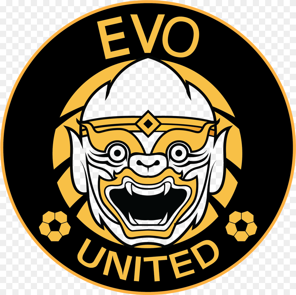 Evo United Mycujoo Emblem, Logo, Symbol, Face, Head Free Transparent Png