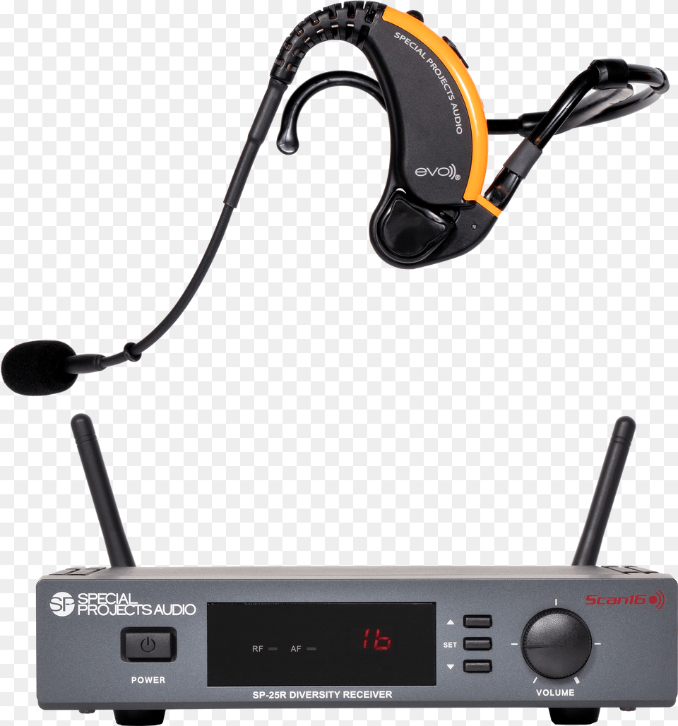Evo Wireless Headset Mic System 25d1 Wireless Headset Microphone, Electrical Device, Electronics Png Image