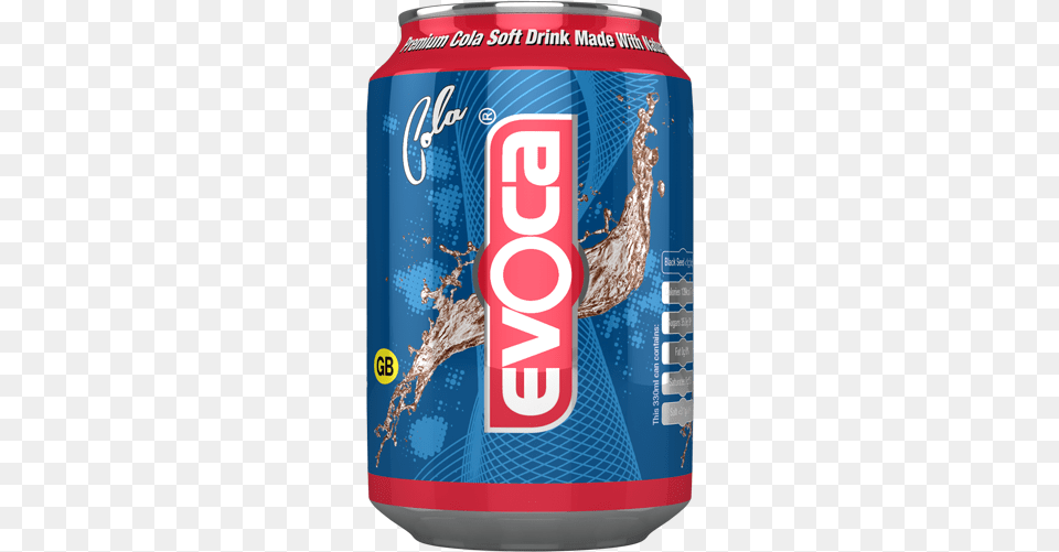 Evoca Cola Is The Only Soft Drink In The World To Be Soft Drink, Can, Tin, Beverage, Coke Free Transparent Png