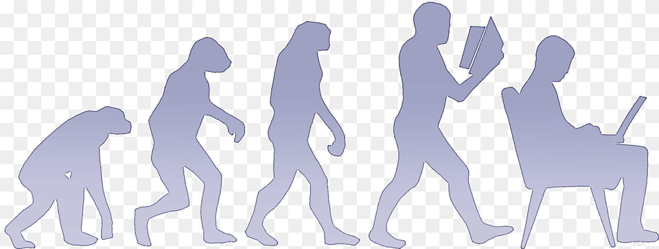 Evolution Des Wissens Human Evolution To Computers, Silhouette, Person, People, Adult Free Png Download