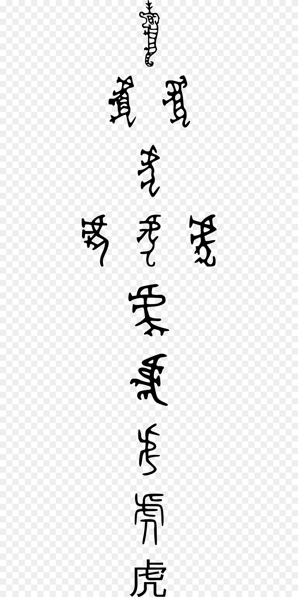Evolution Of Chinese Character Tiger Clipart, Text, Handwriting, Person, Alphabet Free Transparent Png