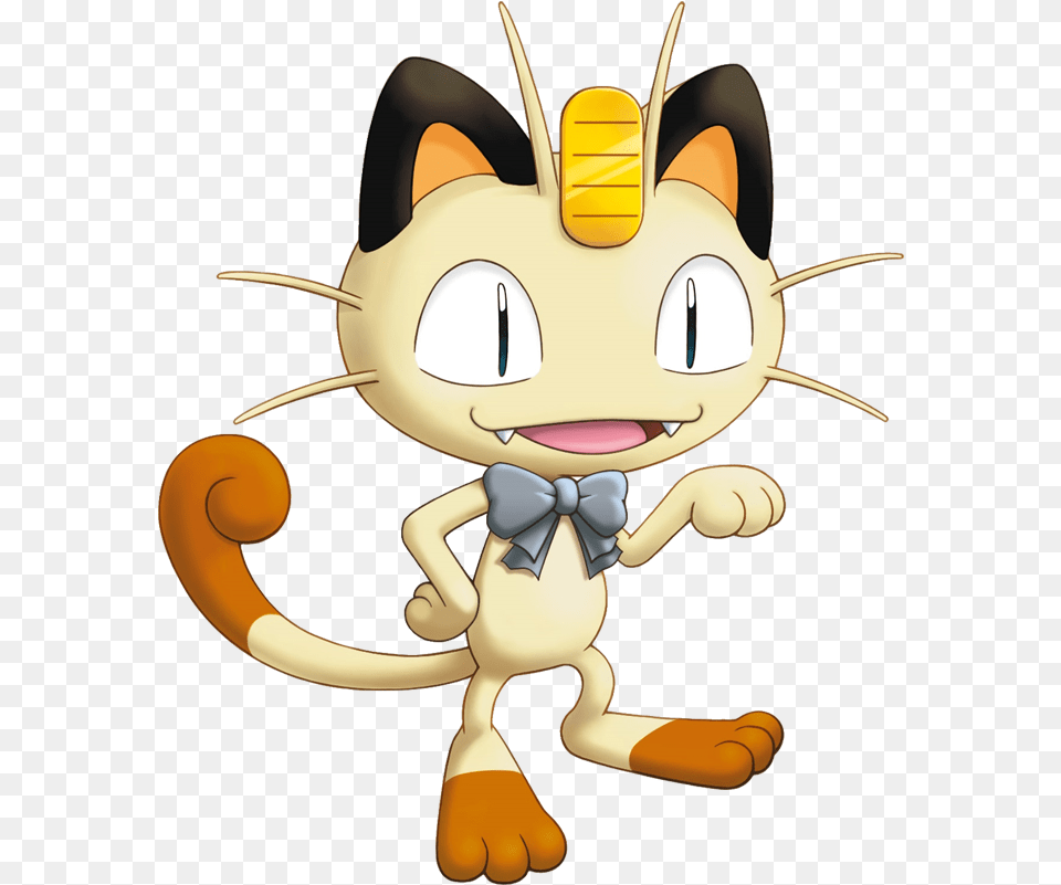 Evolution Pokemon Mystery Dungeon Meowth, Plush, Toy, Cartoon, Baby Free Png Download