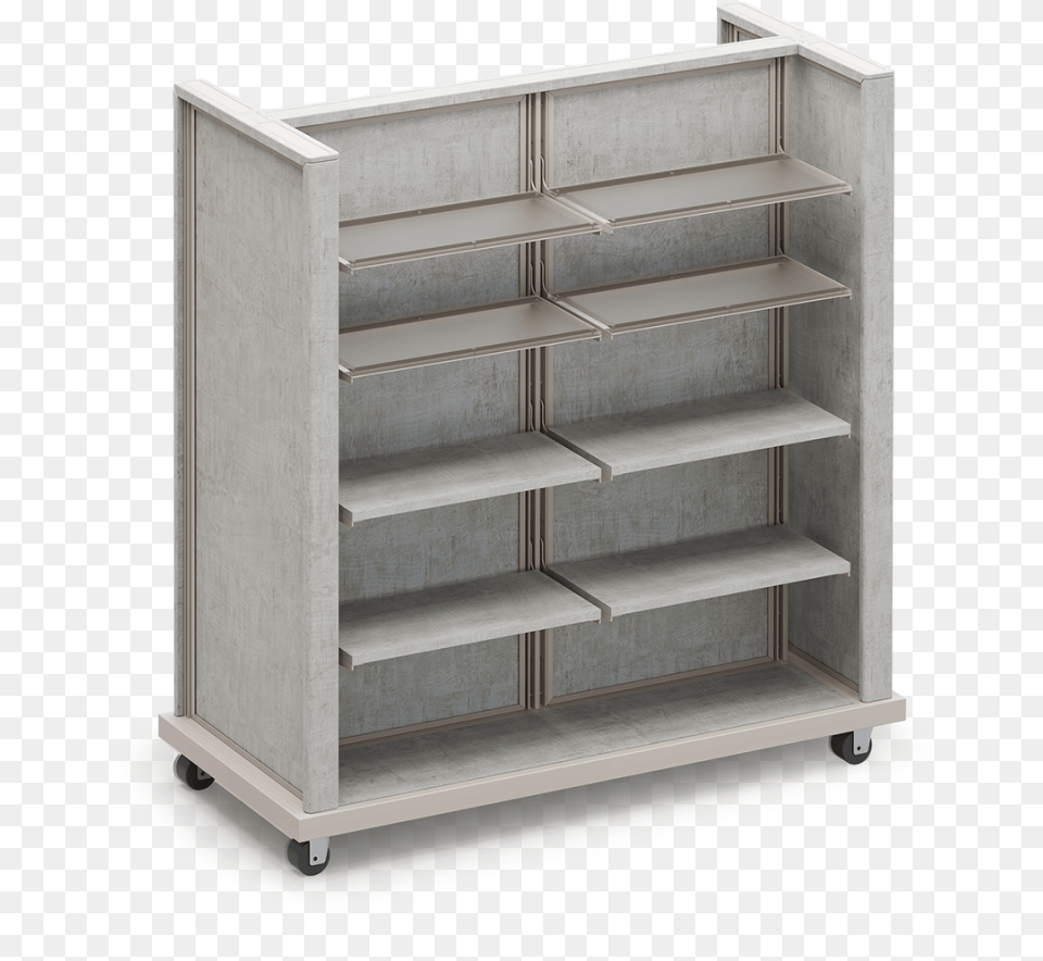 Evolve Collection 2 Module Low Gondola Shelf, Cabinet, Furniture, Architecture, Building Png