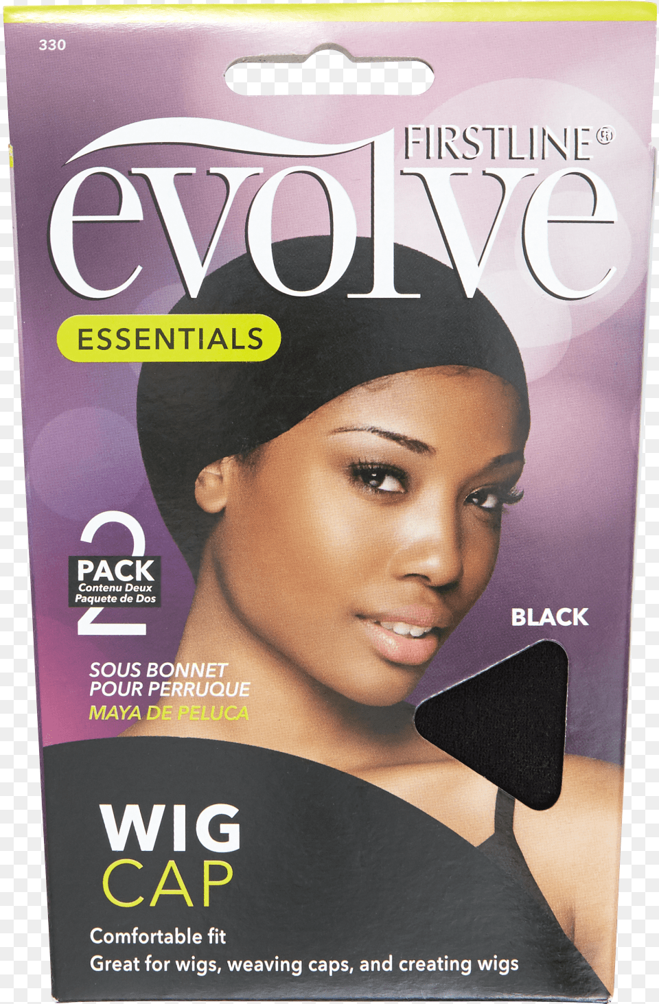 Evolve Wig Cap Black, Publication, Adult, Female, Person Png