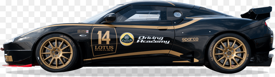 Evora Gt4 Side On Lotus Evora Driving Academy, Alloy Wheel, Vehicle, Transportation, Tire Png Image