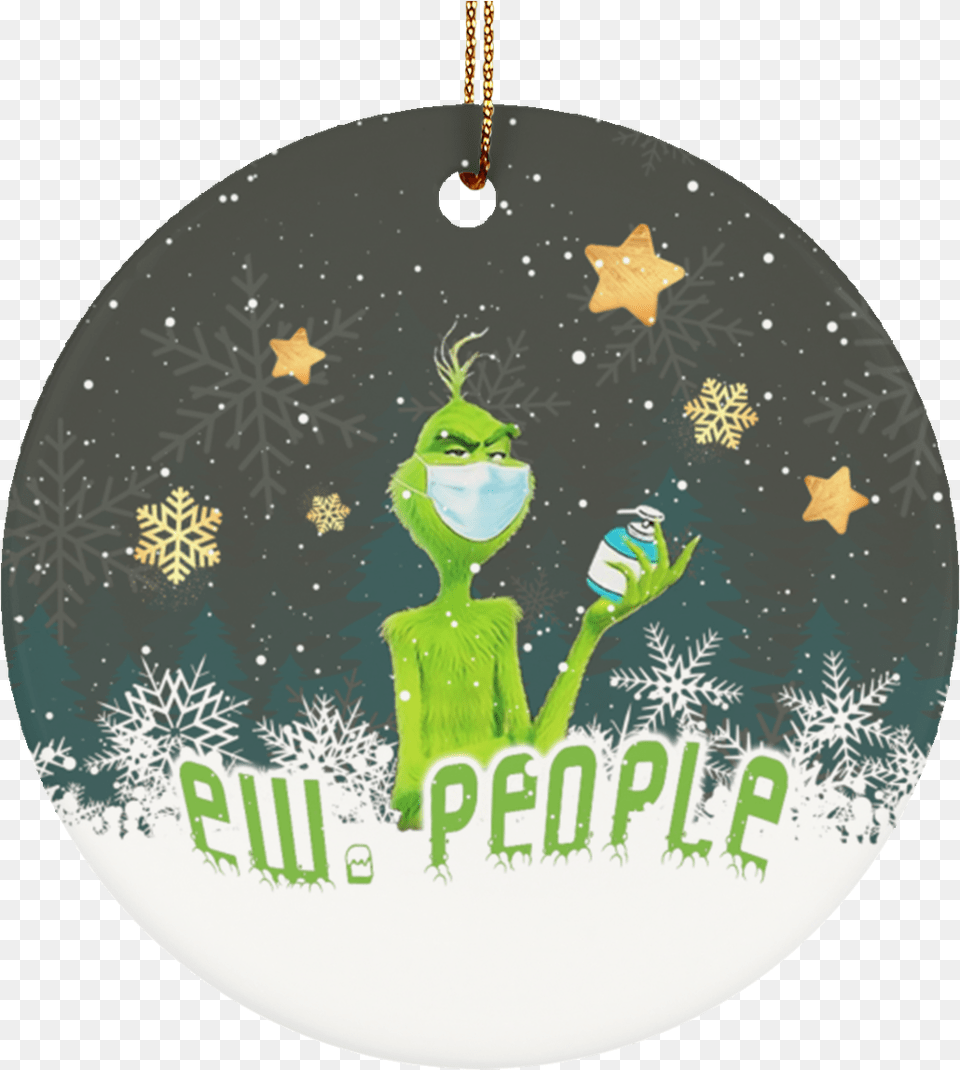 Ew People Decorative Christmas Ornament Holiday Flat Circle Ornament Fictional Character, Accessories, Person, Face, Head Png Image