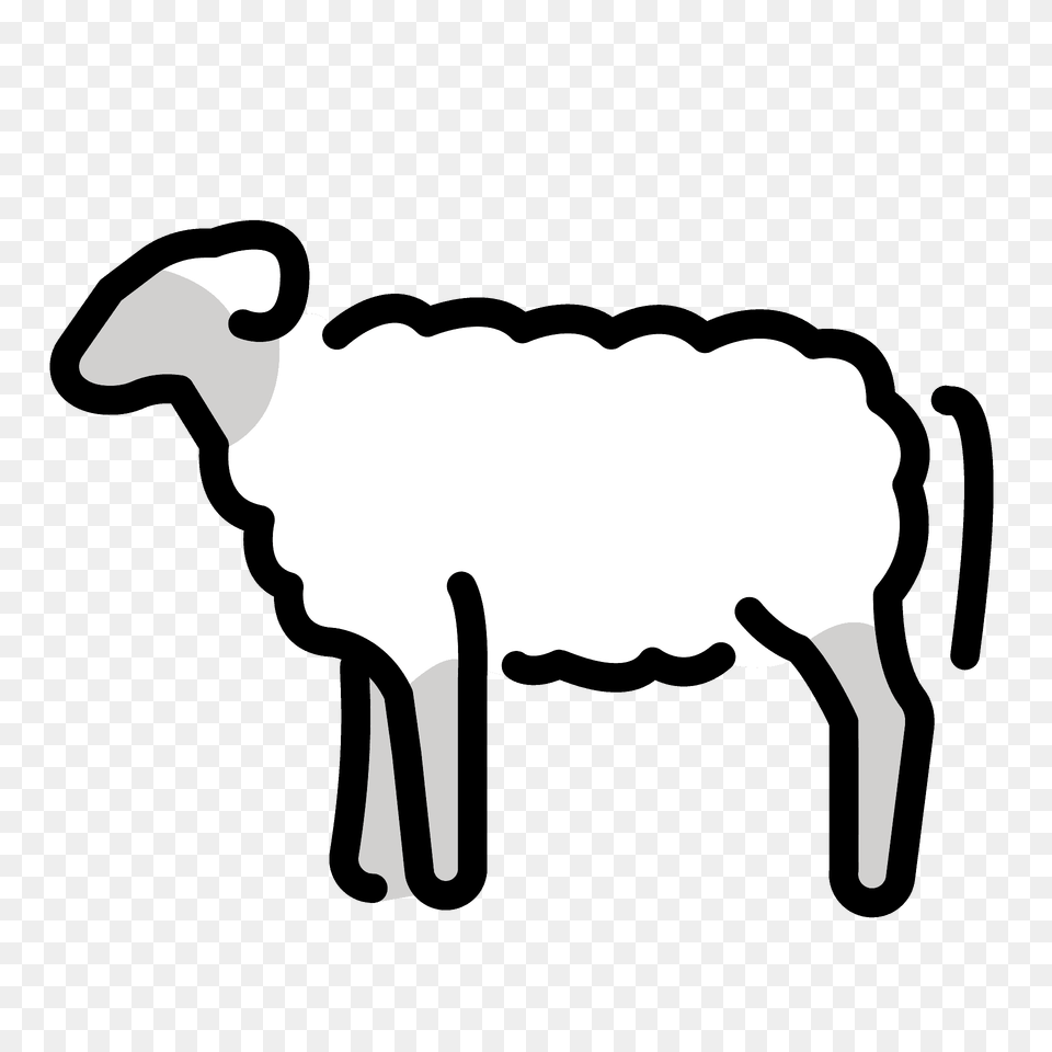 Ewe Emoji Clipart, Animal, Livestock, Mammal, Sheep Free Png