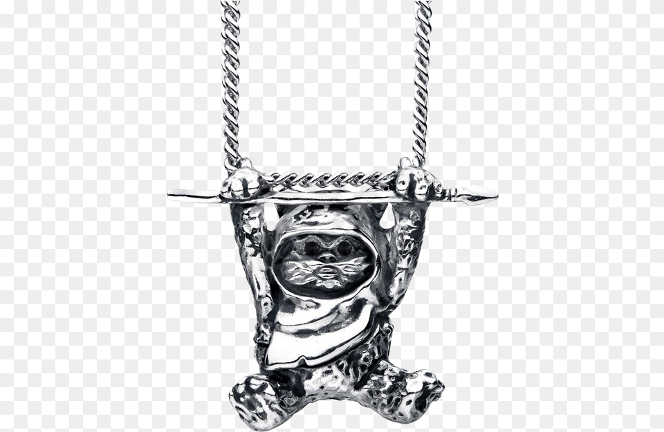 Ewok Slider Necklace By Rocklove Star Wars Ewok Necklace, Accessories, Jewelry, Silver Free Png