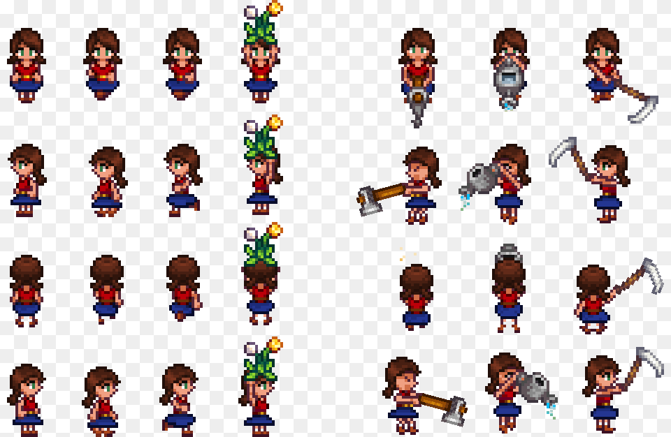 Example Animations Stardew Valley Player Sprite, Person, Game, Super Mario, Face Free Transparent Png