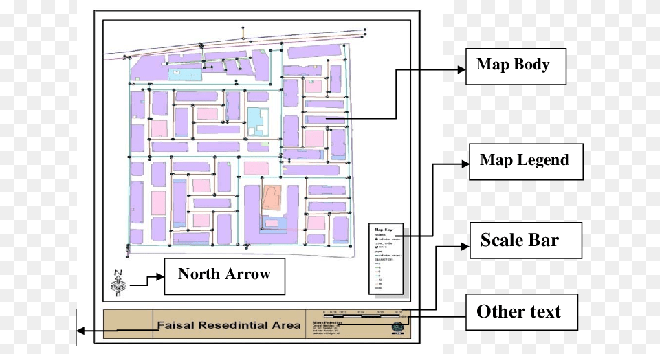 Example For Printed Map For Faisal Study Area Floor Plan, Electrical Device, Switch Free Transparent Png