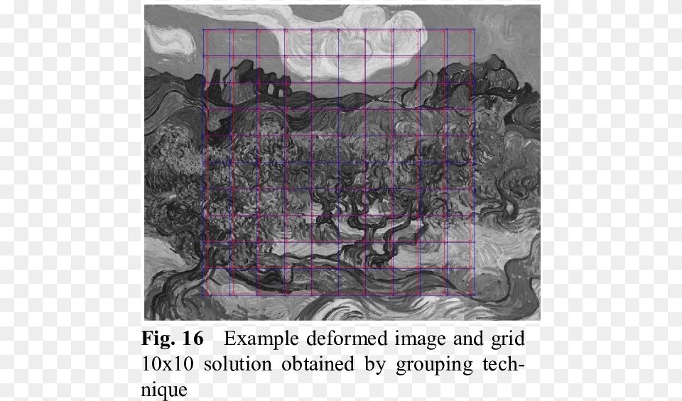 Example Large Deformed And Grid Solution Obtained Vincent Van Gogh Olive Trees Canvas, Art, Painting, Drawing Png Image