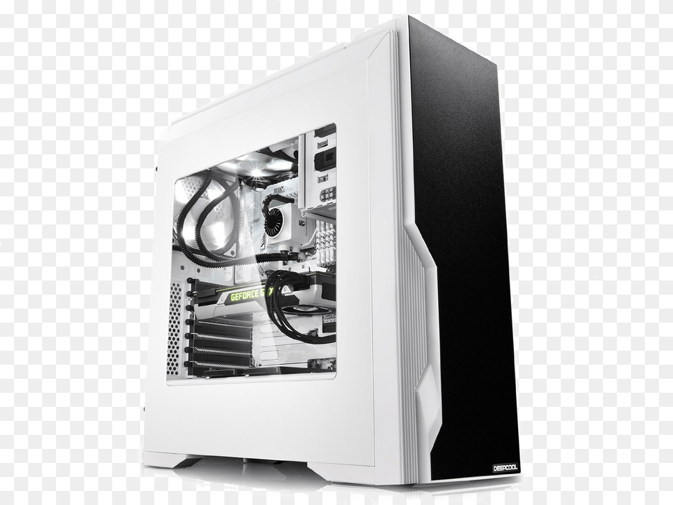 Example Of An Air Cooled White Custom Gaming Computer, Computer Hardware, Electronics, Hardware, Pc Free Transparent Png
