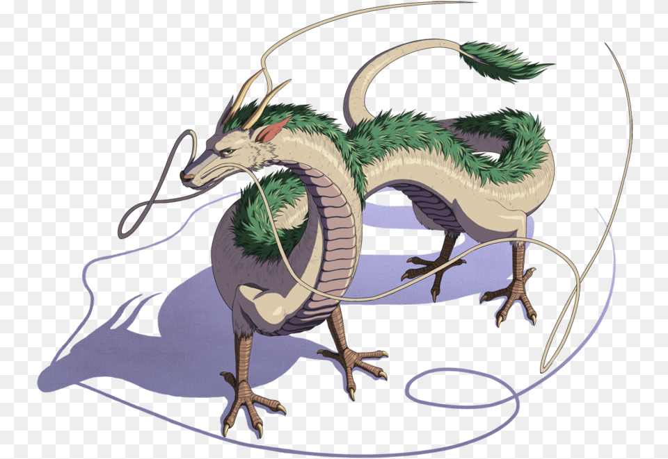Example Of Cel Shaded Dragon Spirited Away Dragon Haku Drakon, Animal, Bird Free Png