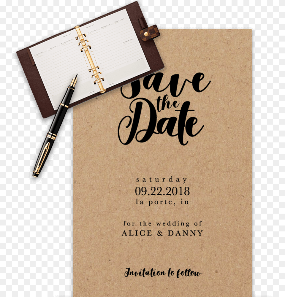 Example Of Wedding Save The Date Templates In Word Save The Date Templates, Pen, Diary, Advertisement, Text Png
