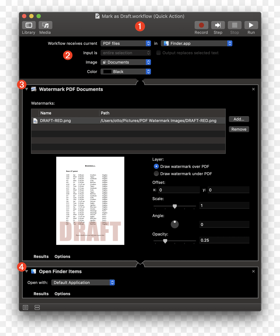 Example Workflow Automator Watermark Pdf Custom Text, File, Webpage, Computer Hardware, Electronics Png Image