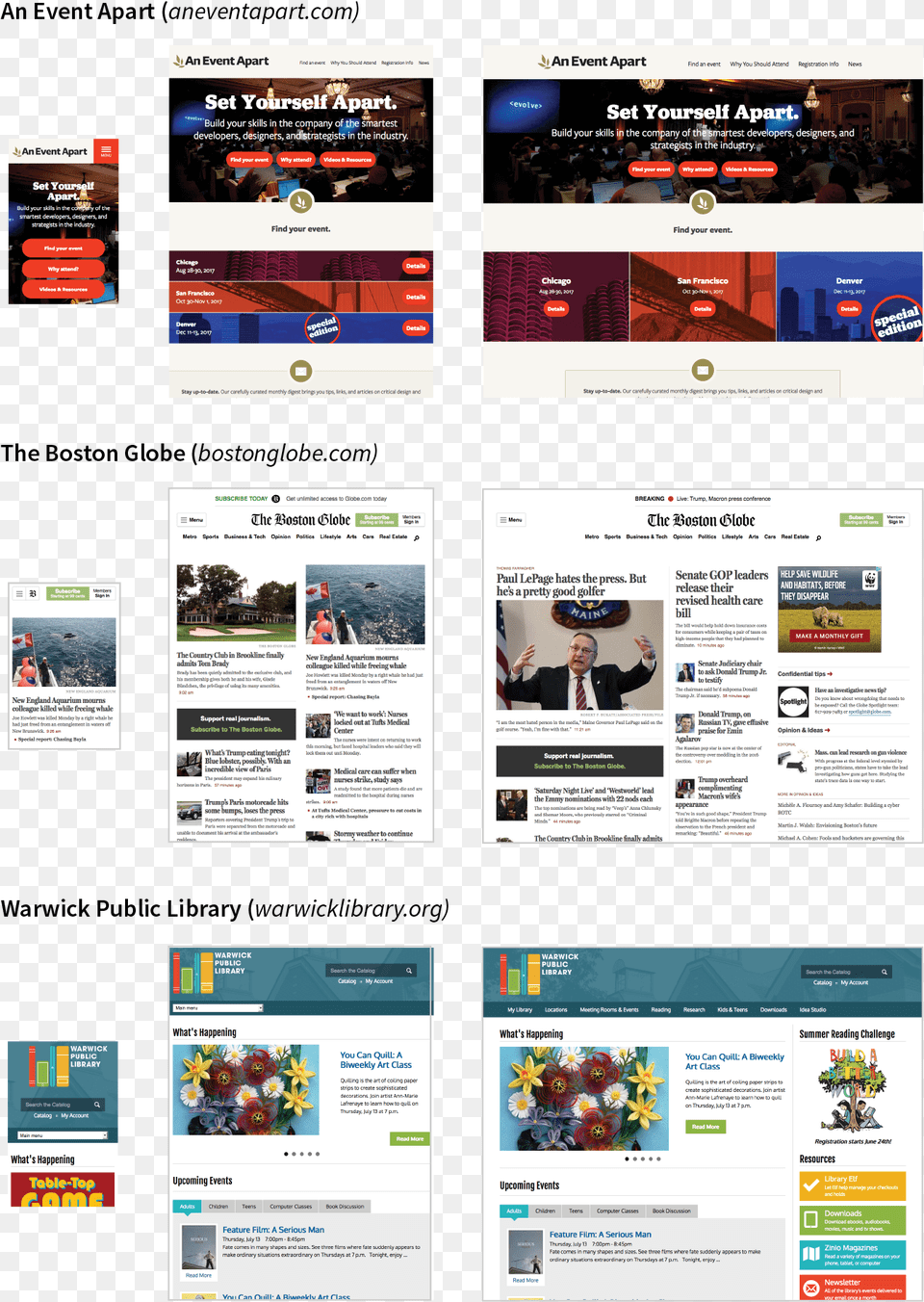 Examples Of Responsive Sites That Adapt To Fit Small Web Page, File, Person, Head, Face Png