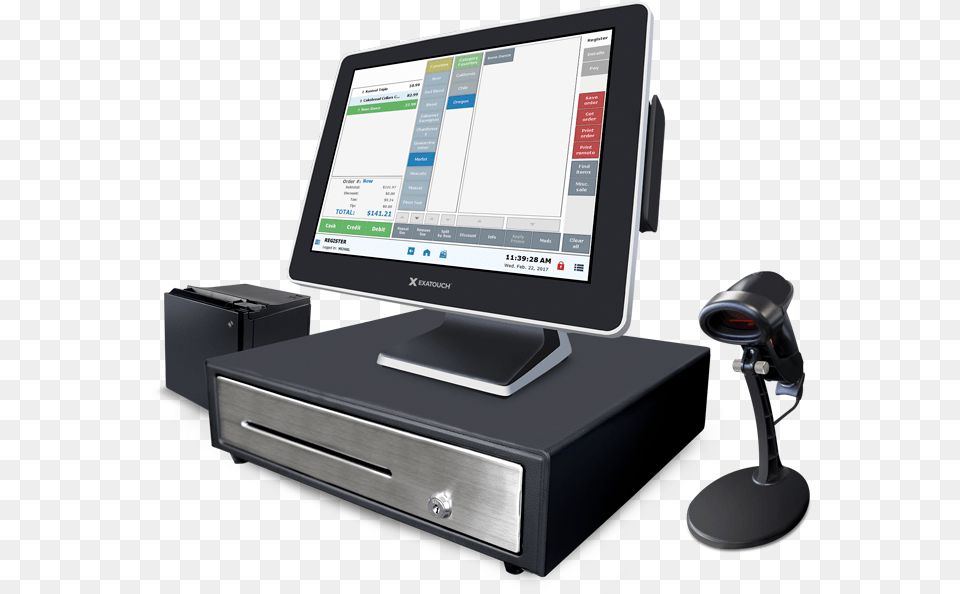 Exatouch Pos Register Liquor, Computer, Computer Hardware, Electronics, Hardware Png