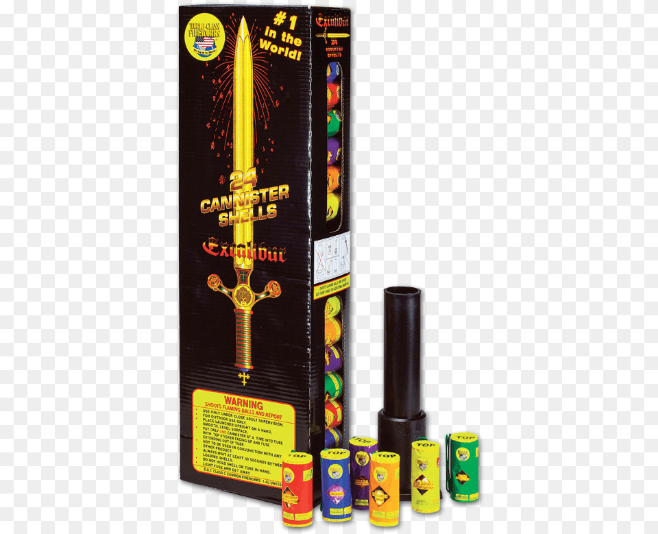 Excalibur Fireworks, Can, Tin Free Png